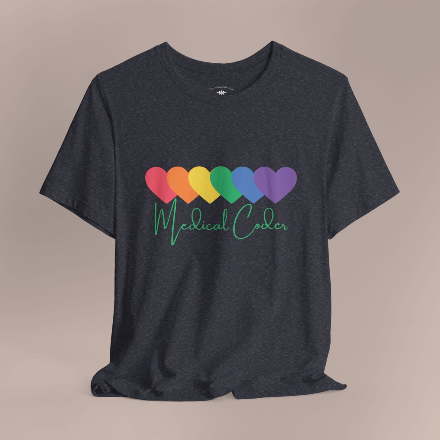 Rainbow Hearts Medical Coder GF T-Shirt