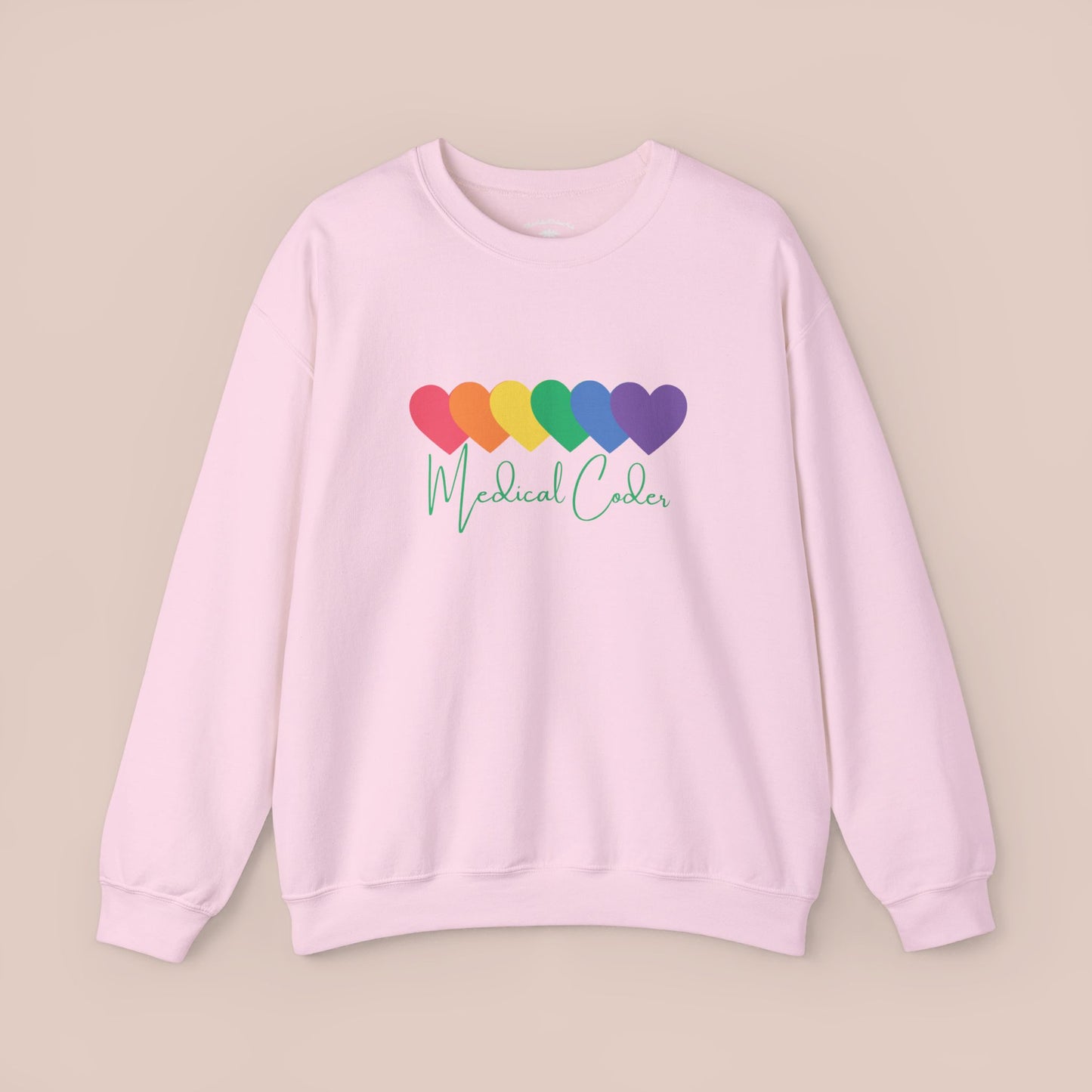 Rainbow Hearts Medical Coder GF Sweatshirt