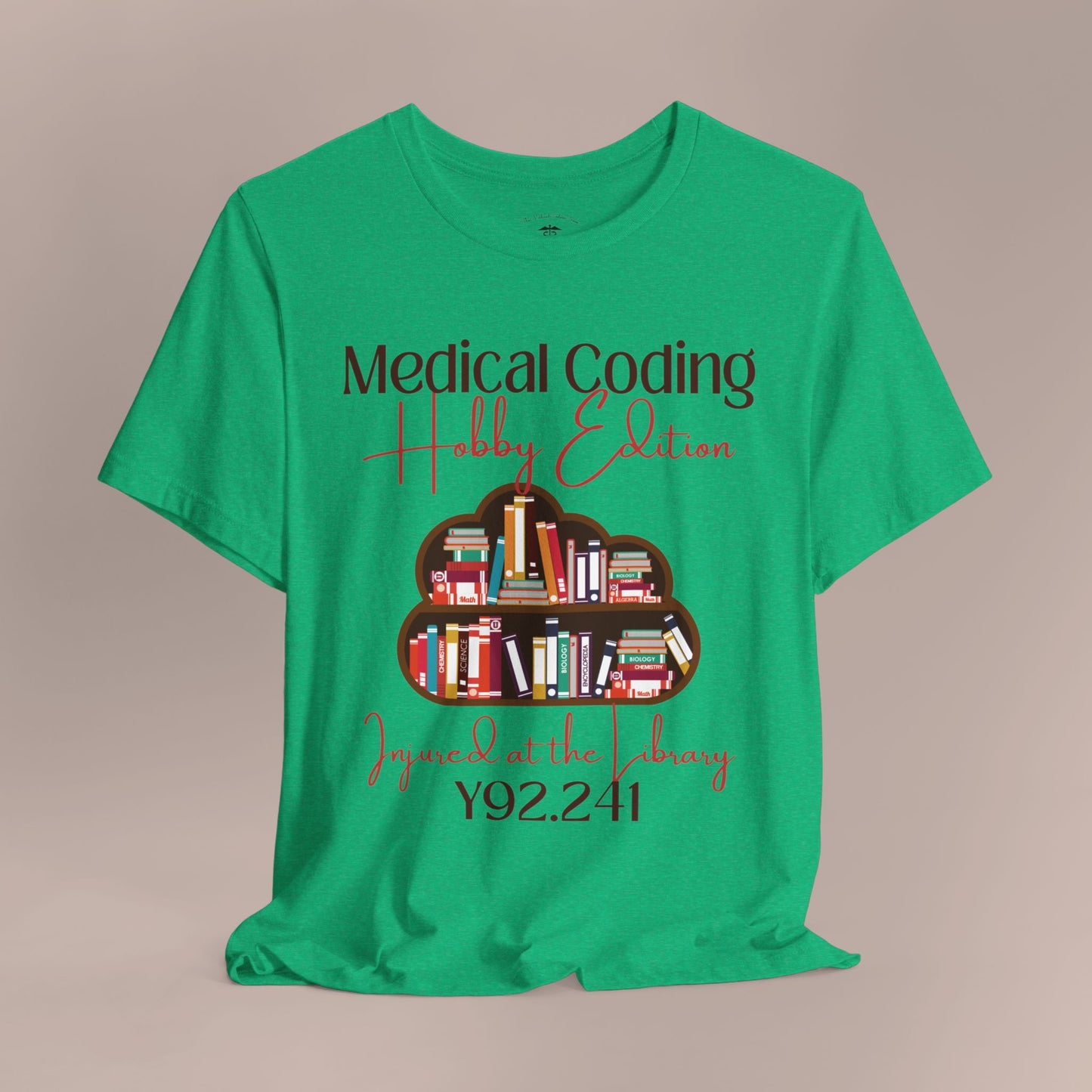 Injured at the Library ICD-10 Medical Humor T-Shirt