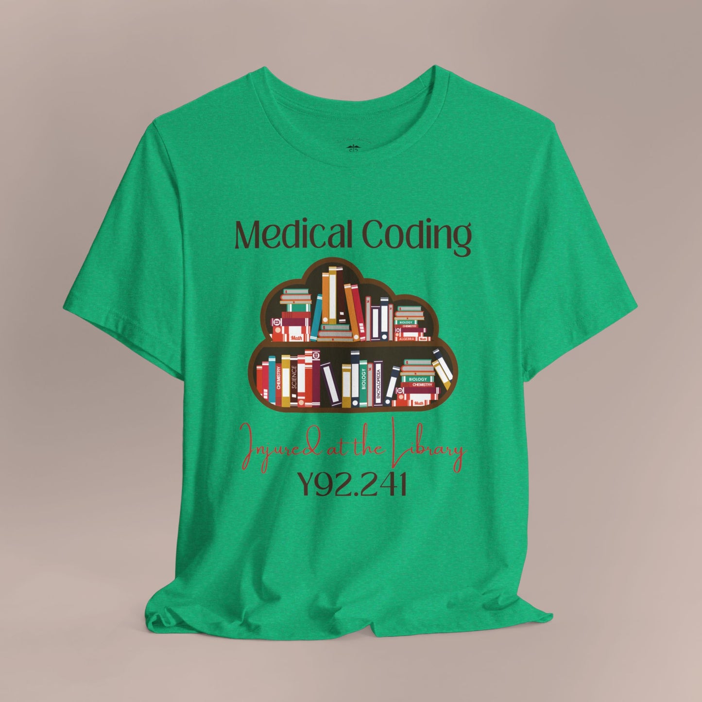 Injured at the Library ICD-10 Medical Humor NE T-Shirt