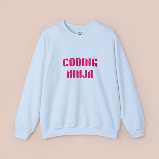 Coding Ninja Hot Pink Font Sweatshirt