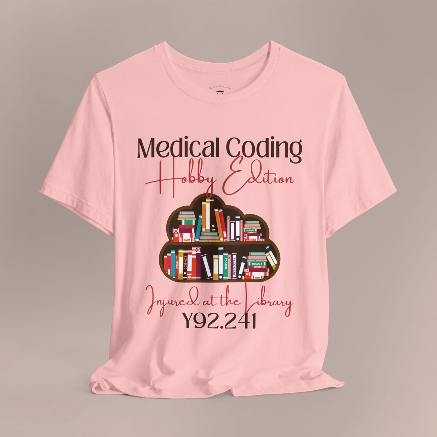 Injured at the Library ICD-10 Medical Humor T-Shirt