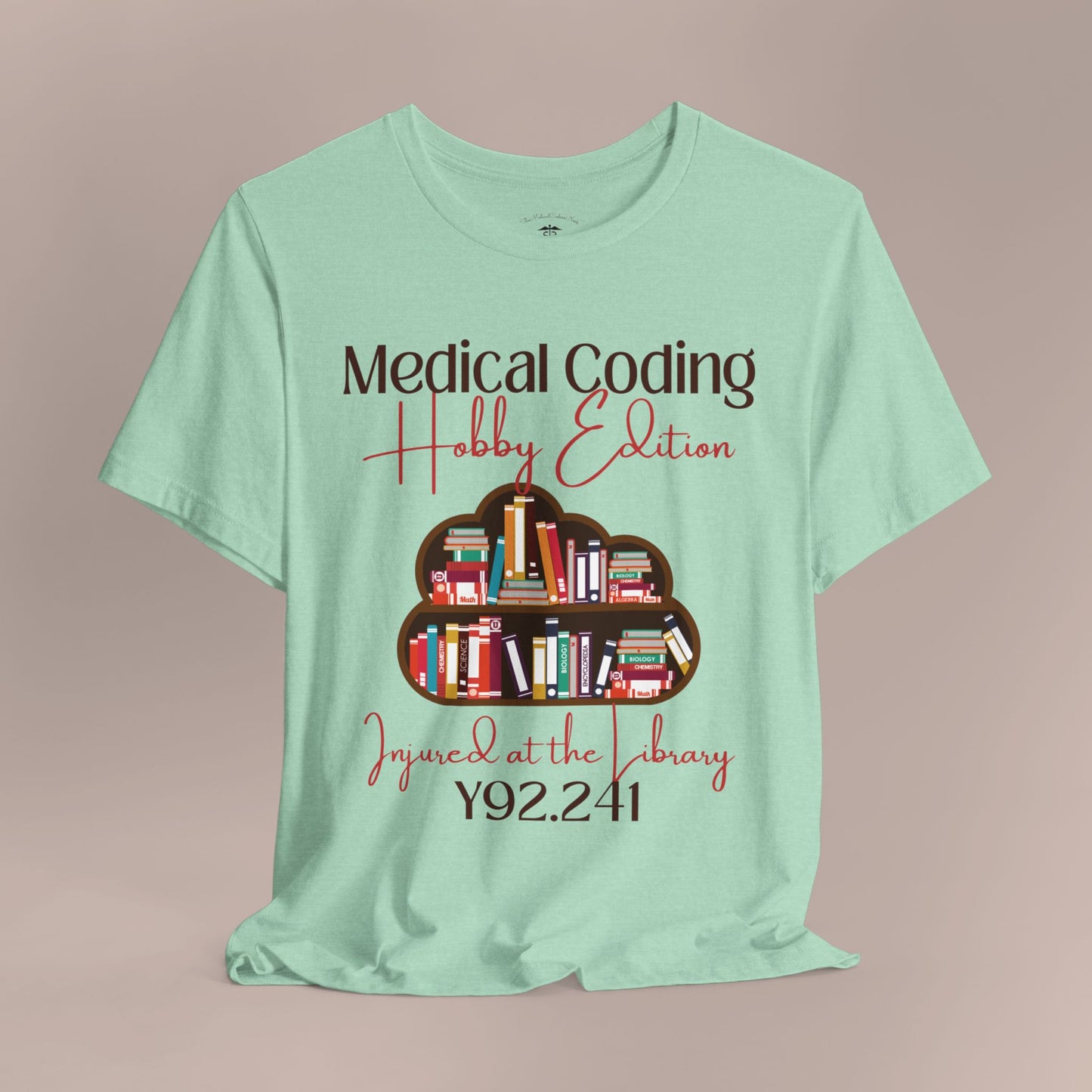 Injured at the Library ICD-10 Medical Humor T-Shirt