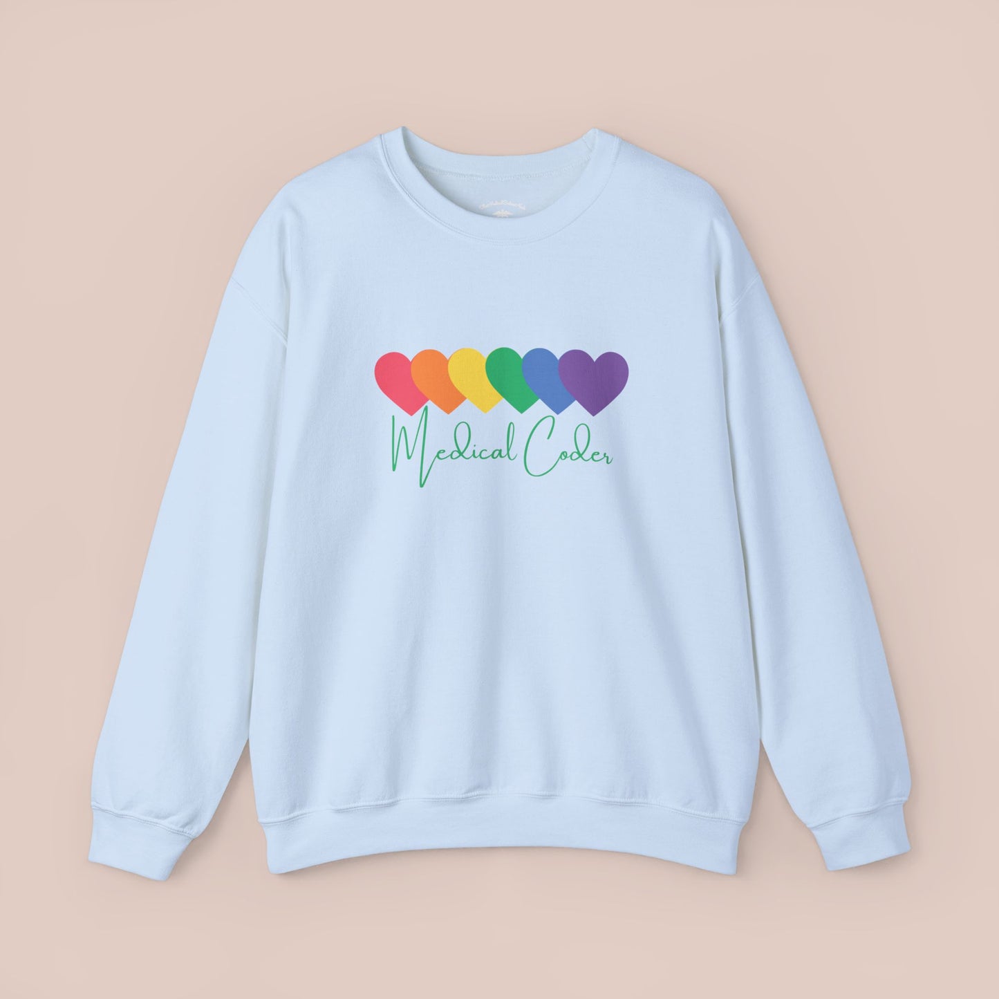 Rainbow Hearts Medical Coder GF Sweatshirt