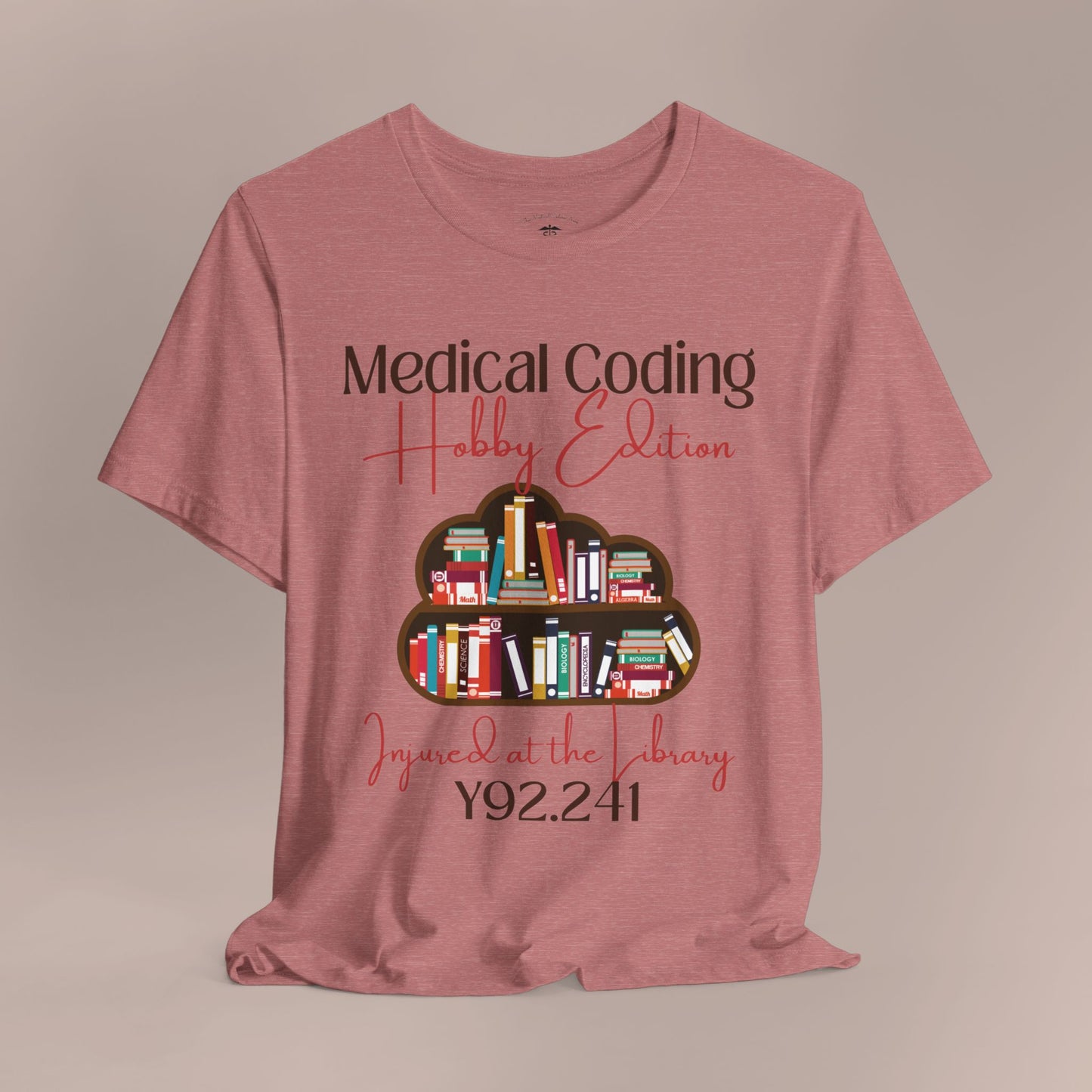 Injured at the Library ICD-10 Medical Humor T-Shirt