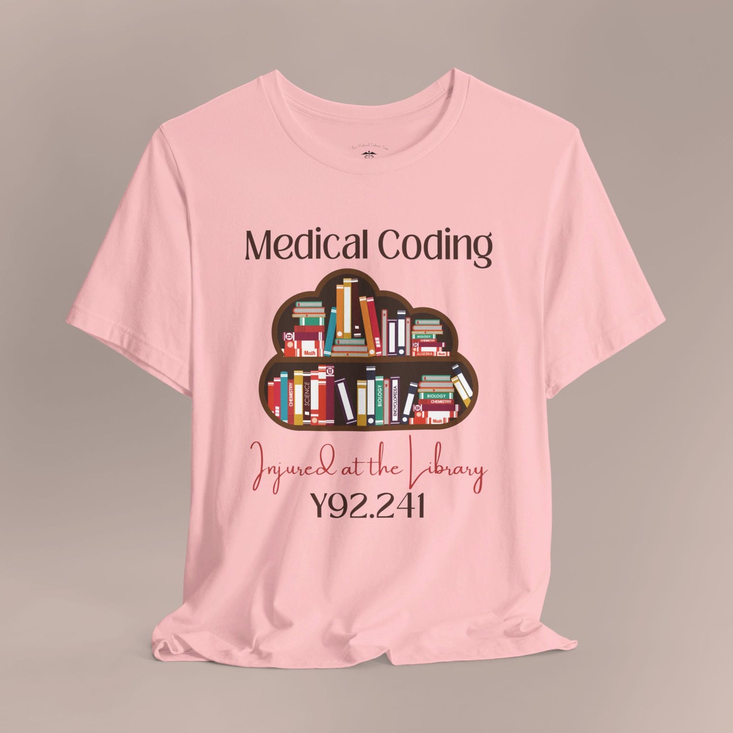 Injured at the Library ICD-10 Medical Humor NE T-Shirt