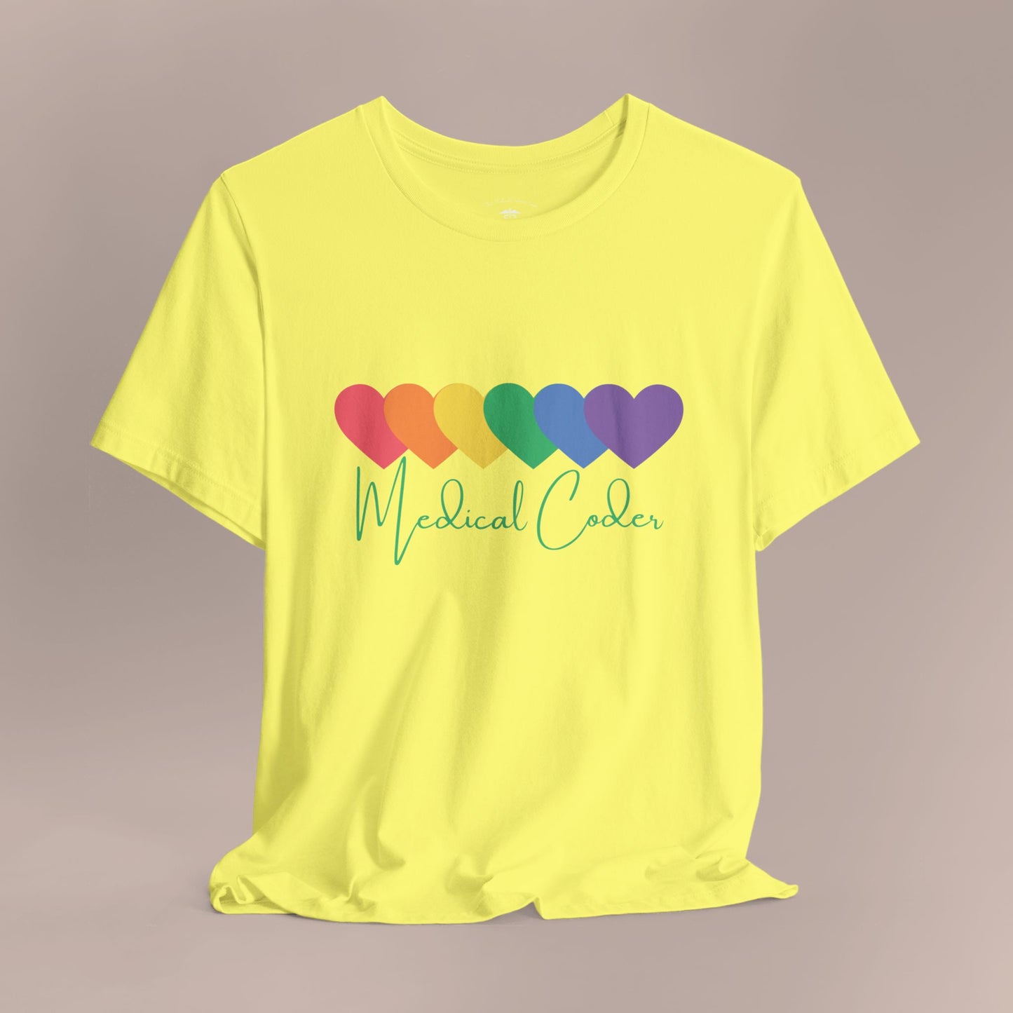 Rainbow Hearts Medical Coder GF T-Shirt