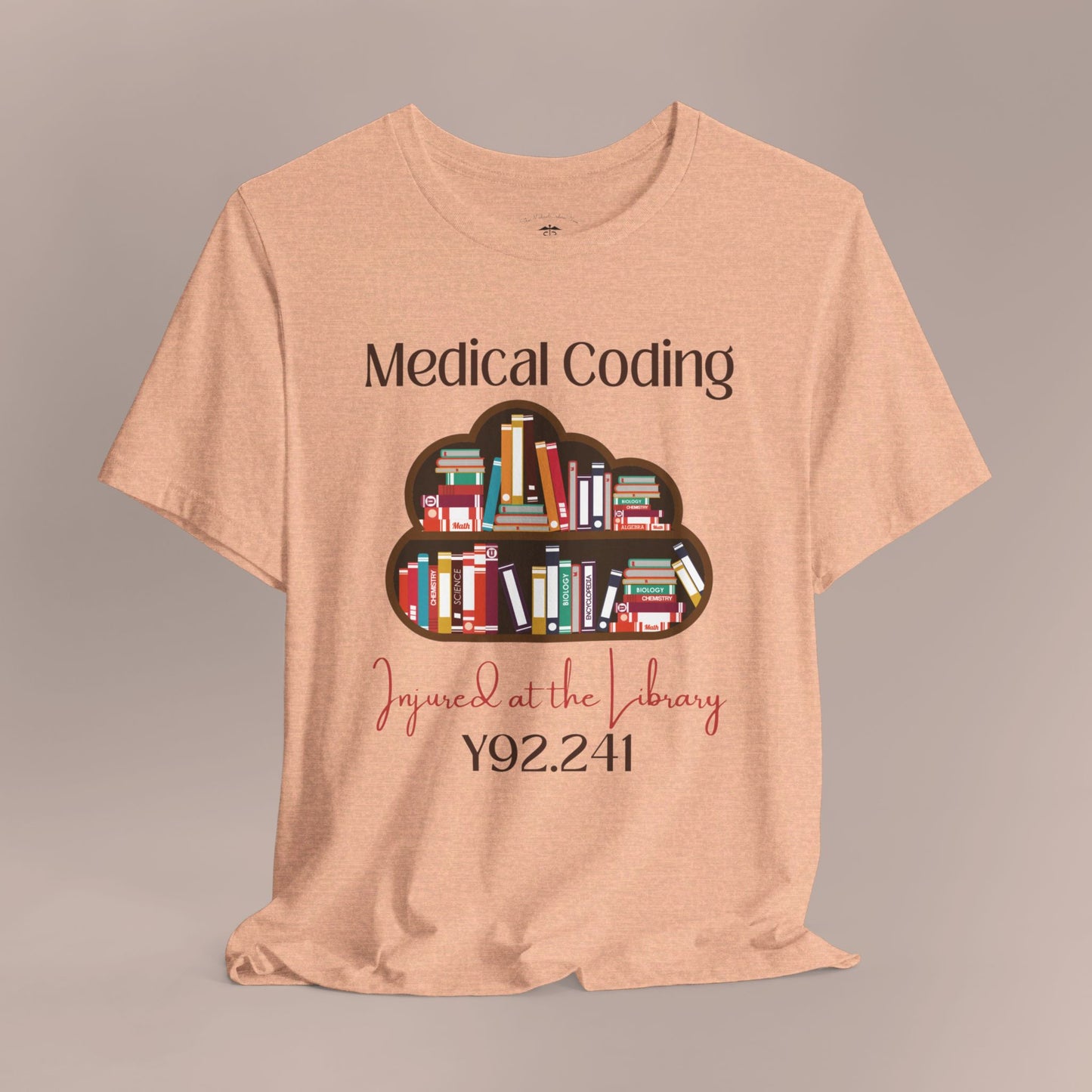 Injured at the Library ICD-10 Medical Humor NE T-Shirt