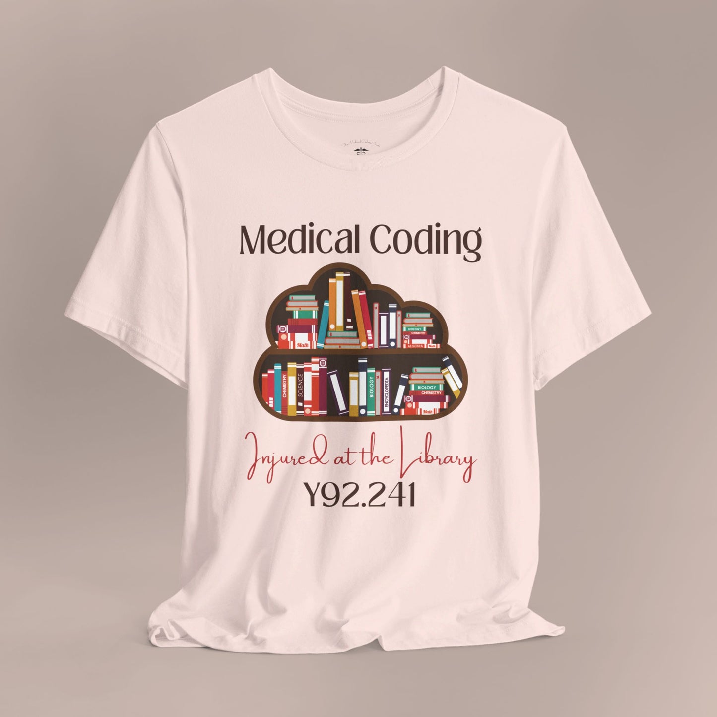 Injured at the Library ICD-10 Medical Humor NE T-Shirt