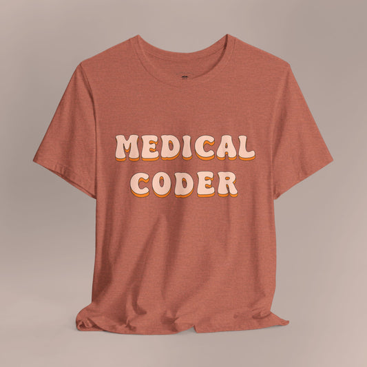 Halloween Medical Coder Candy Corn Font Holiday T-Shirt