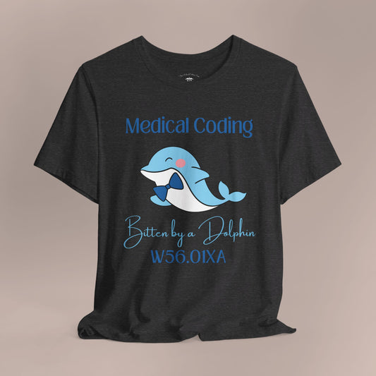 Bitten by a Dolphin ICD-10 Medical Humor NE T-Shirt