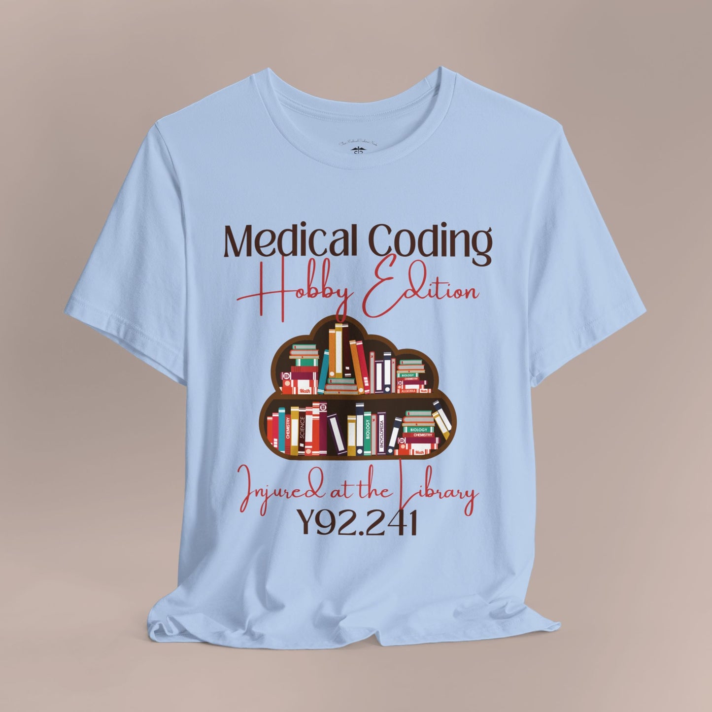 Injured at the Library ICD-10 Medical Humor T-Shirt