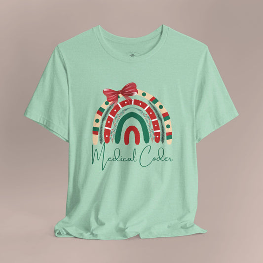 Christmas Rainbow Medical Coder Holiday T-Shirt