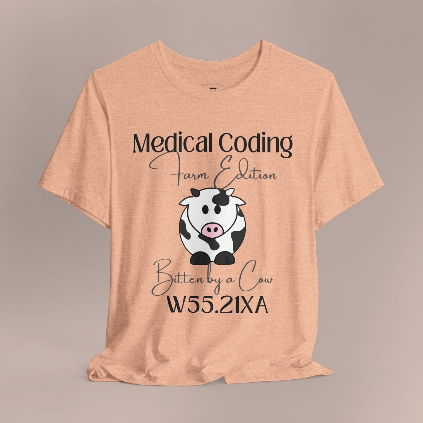 Bitten by a Cow ICD-10 Medical Humor T-Shirt