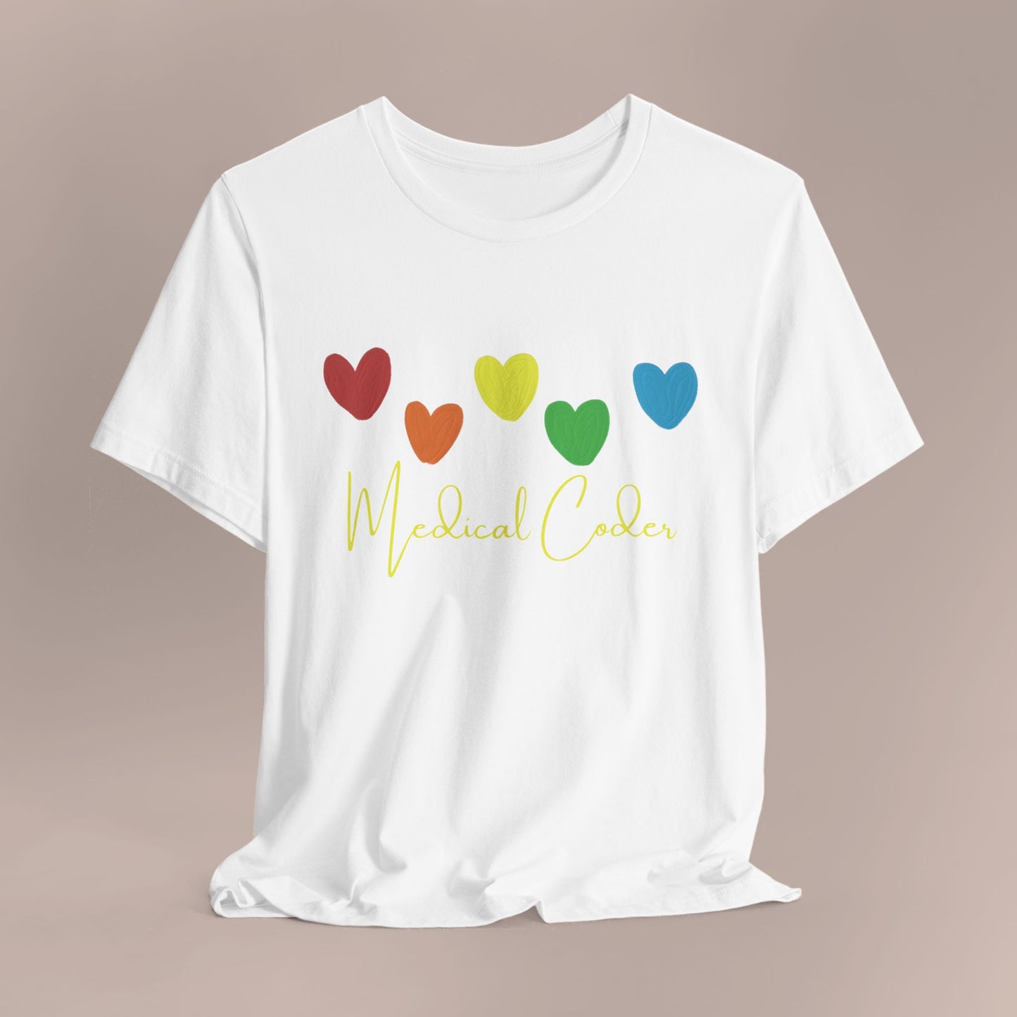 Rainbow Hearts Medical Coder YF T-Shirt