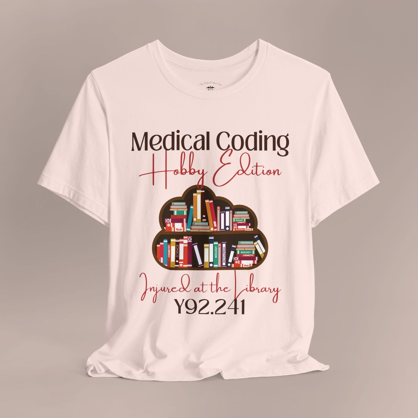 Injured at the Library ICD-10 Medical Humor T-Shirt