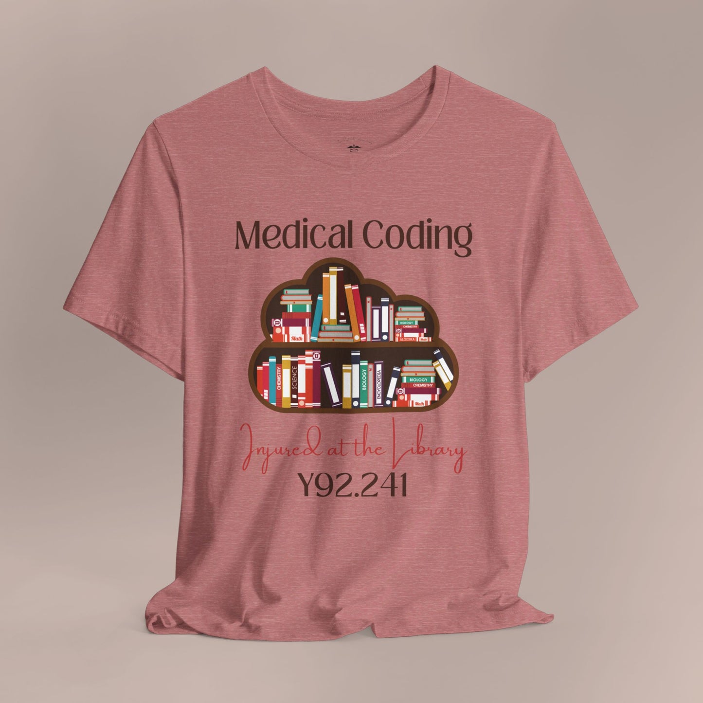 Injured at the Library ICD-10 Medical Humor NE T-Shirt