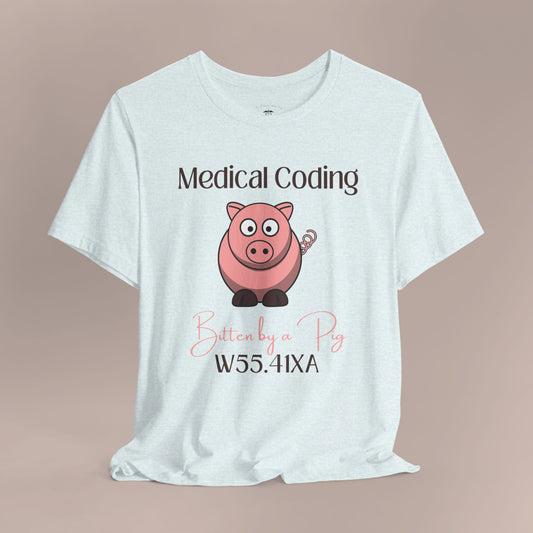 Bitten by a Pig ICD-10 Medical Humor NE T-Shirt