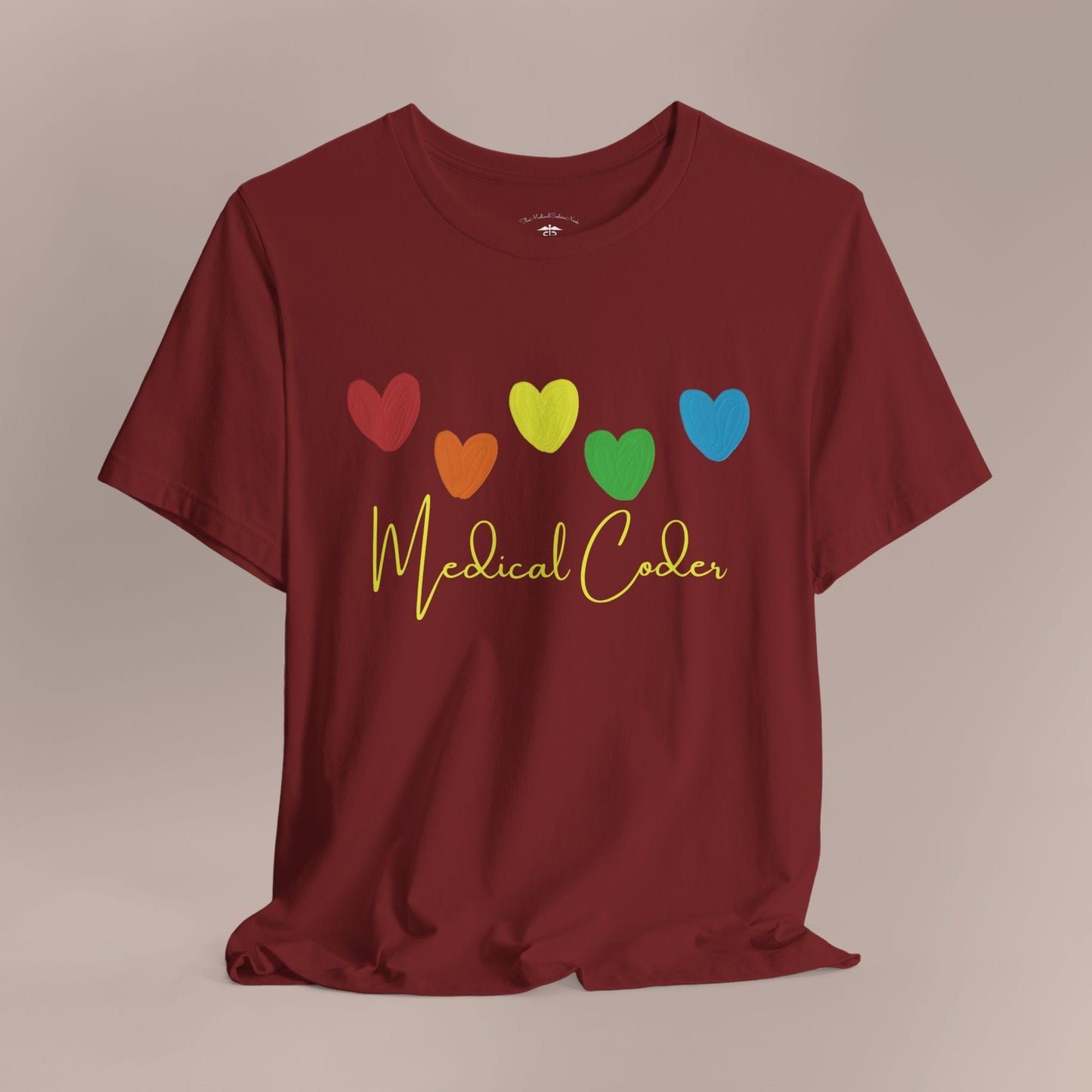 Rainbow Hearts Medical Coder YF T-Shirt