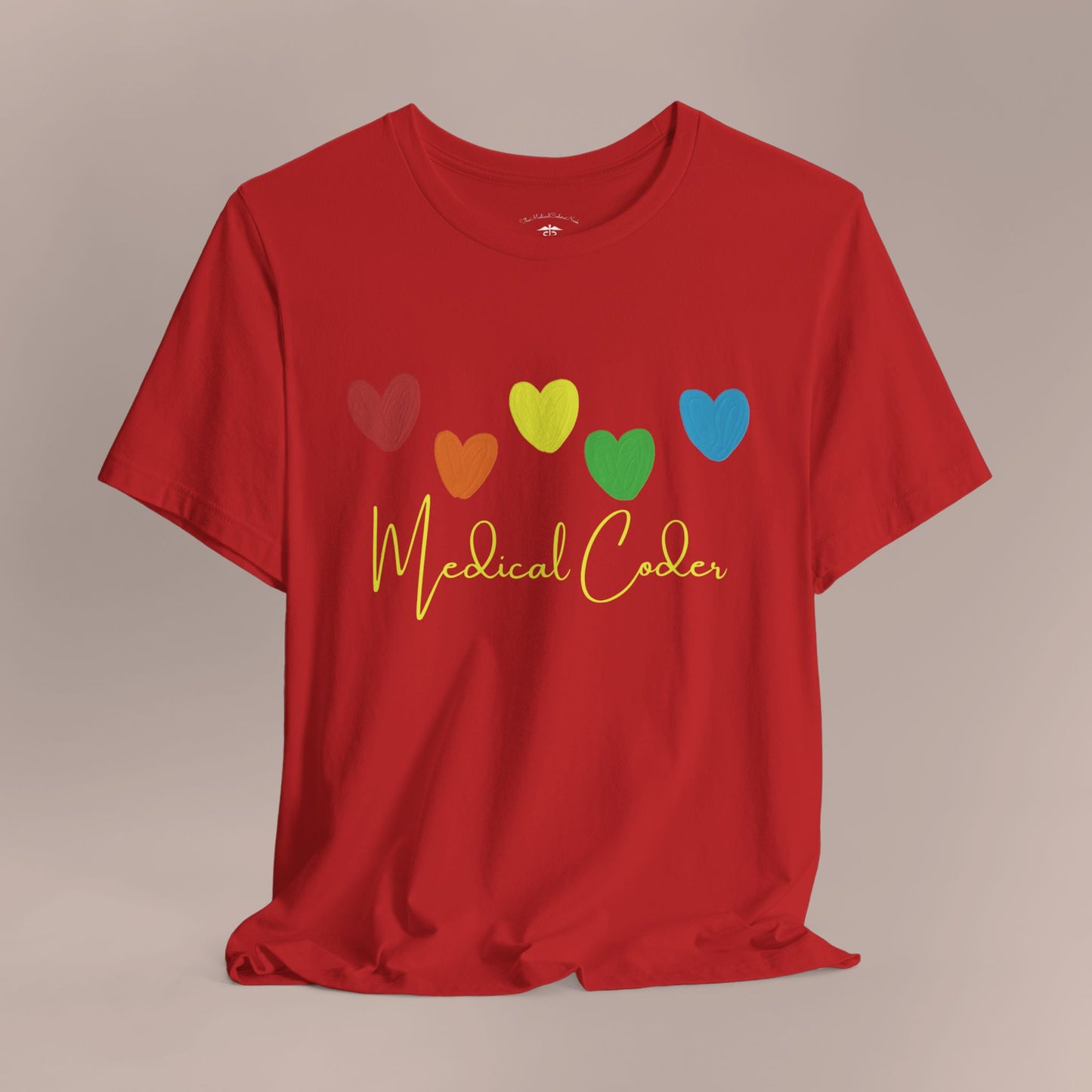 Rainbow Hearts Medical Coder YF T-Shirt