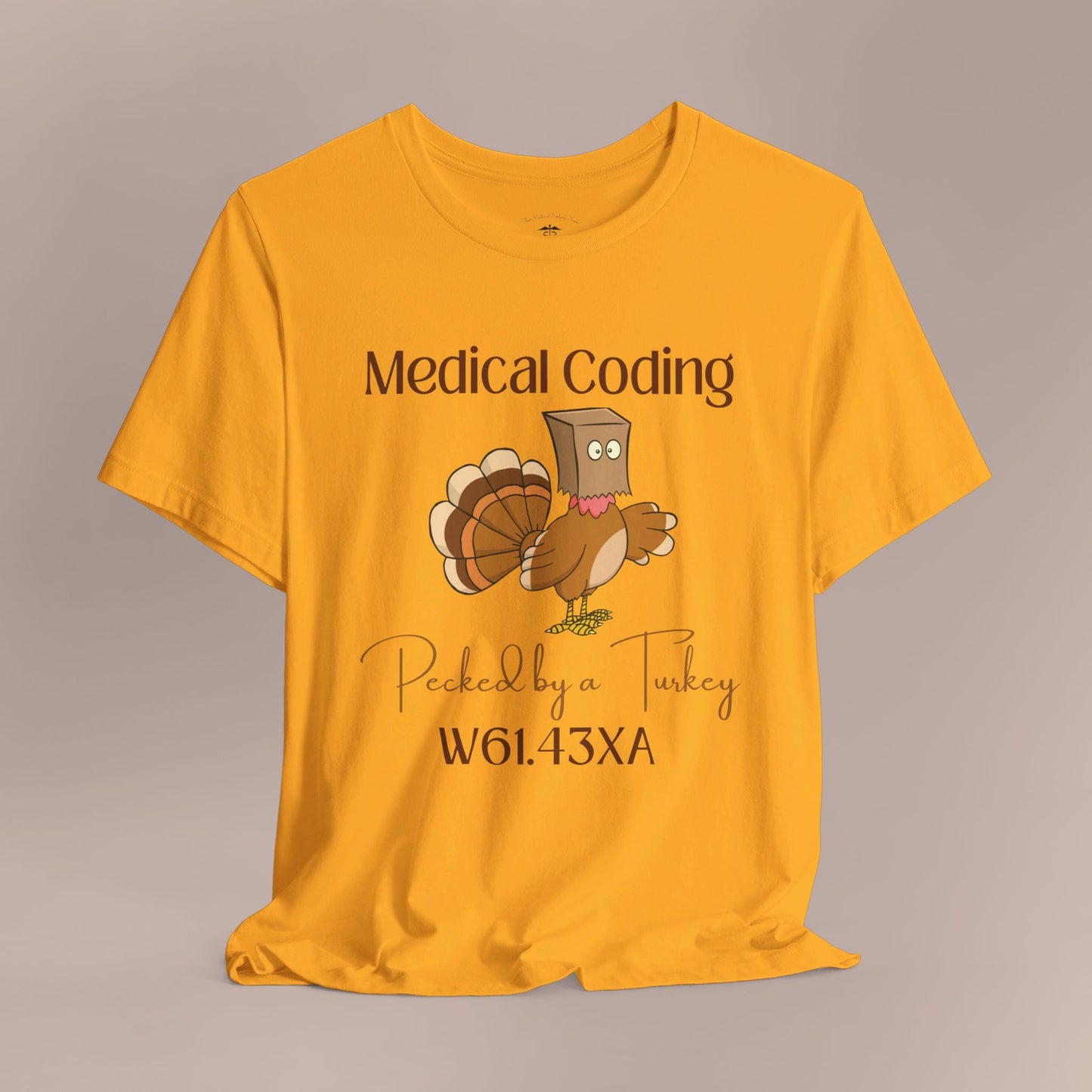 Thanksgiving Pecked by a Turkey Holiday ICD-10 Medical Humor DF NE T-Shirt