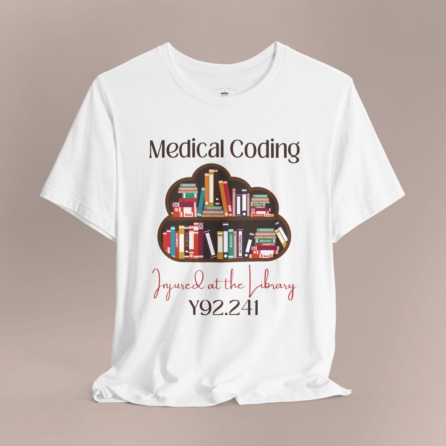 Injured at the Library ICD-10 Medical Humor NE T-Shirt