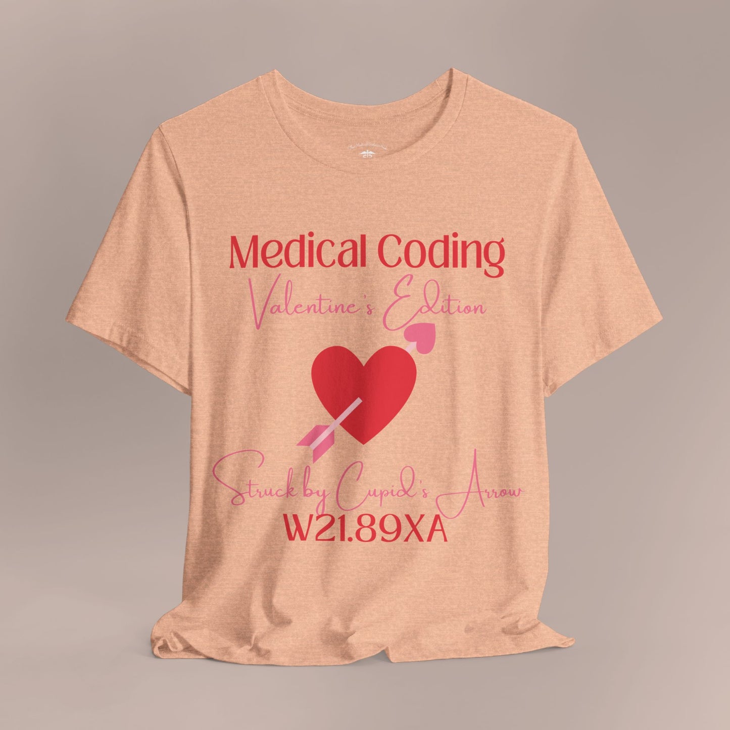 Valentine's Struck by Cupid's Arrow Holiday ICD-10 Medical Humor T-Shirt