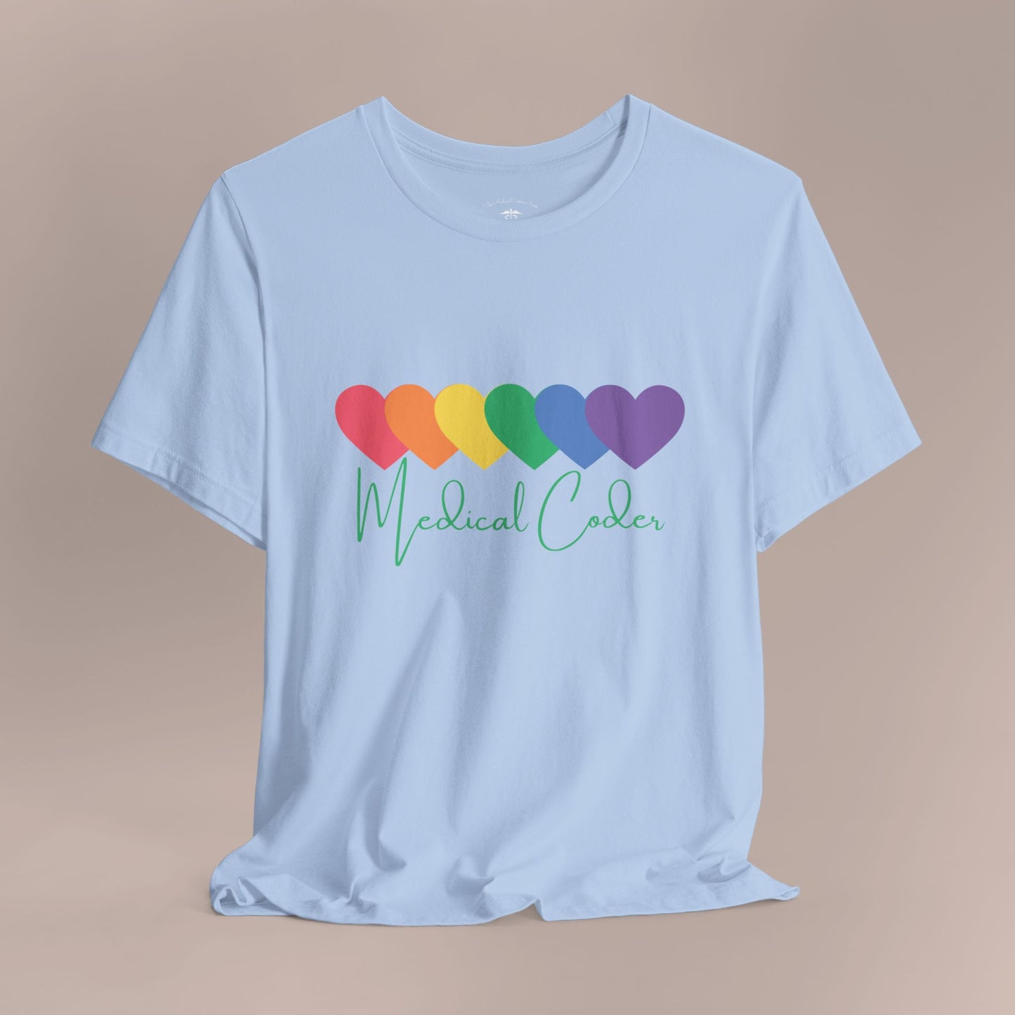 Rainbow Hearts Medical Coder GF T-Shirt