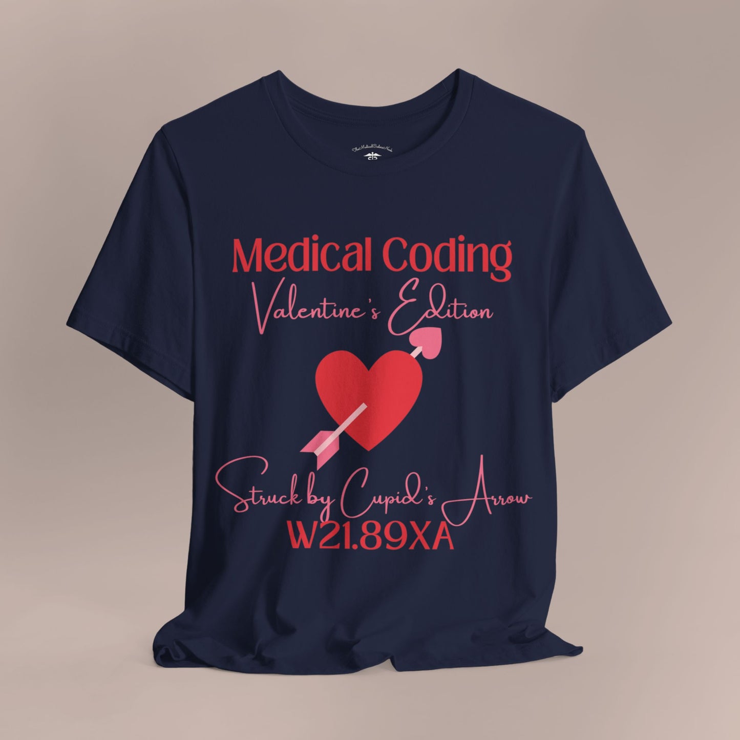 Valentine's Struck by Cupid's Arrow Holiday ICD-10 Medical Humor T-Shirt