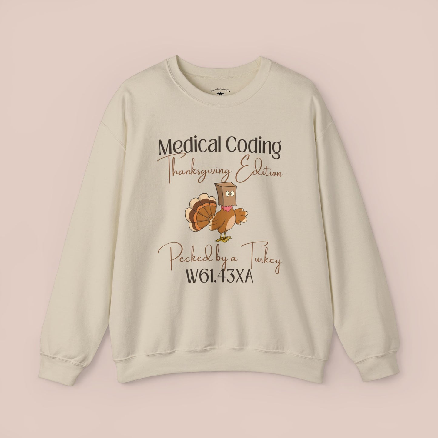 Thanksgiving Pecked by a Turkey Holiday ICD-10 Medical Humor DF Sweatshirt