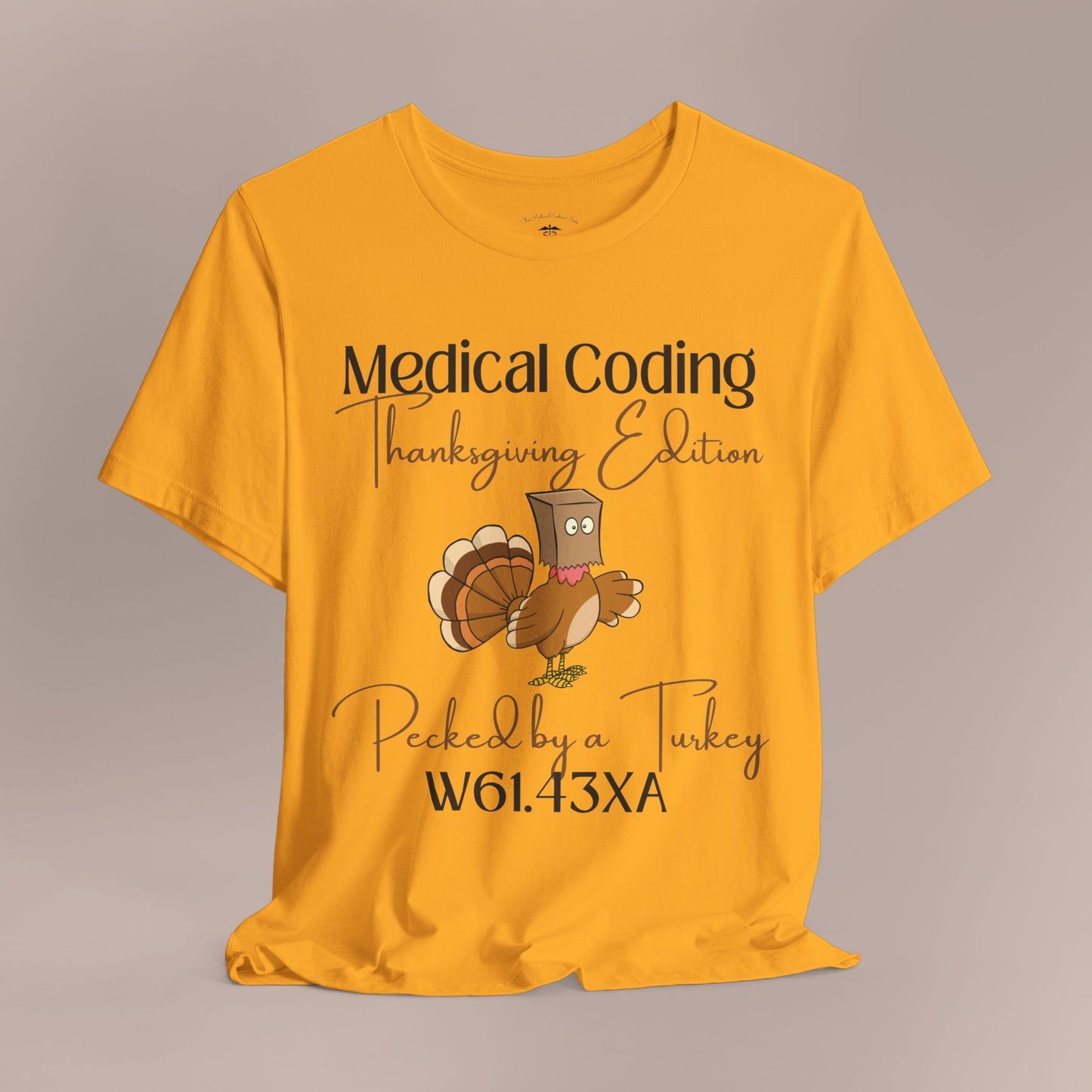 Thanksgiving Pecked by a Turkey Holiday ICD-10 Medical Humor DF T-Shirt