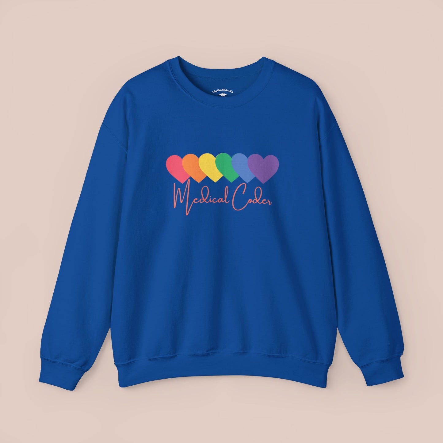 Rainbow Hearts Medical Coder RF Sweatshirt