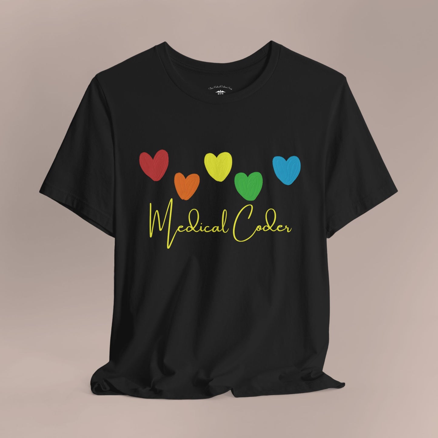 Rainbow Hearts Medical Coder YF T-Shirt